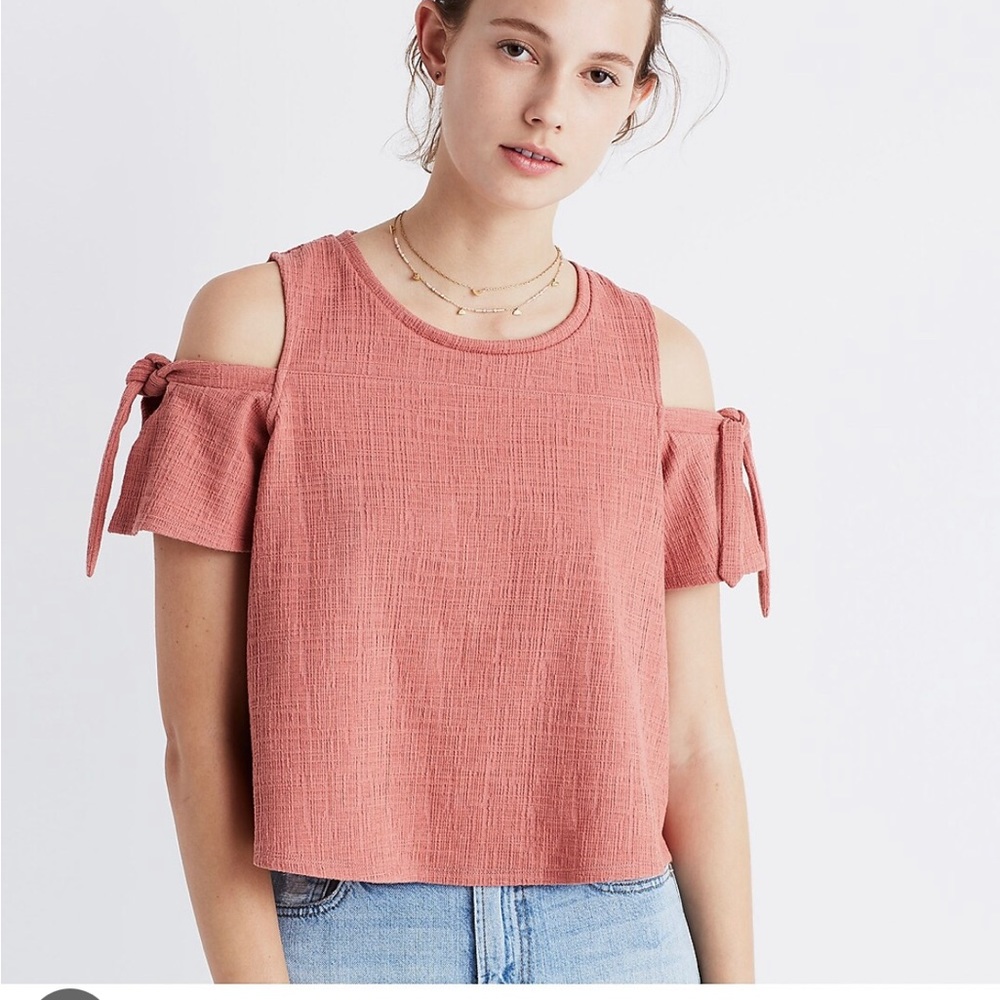 Madewell. Coral Crop Top. LARGE- DISCOUNTED SHIPPING